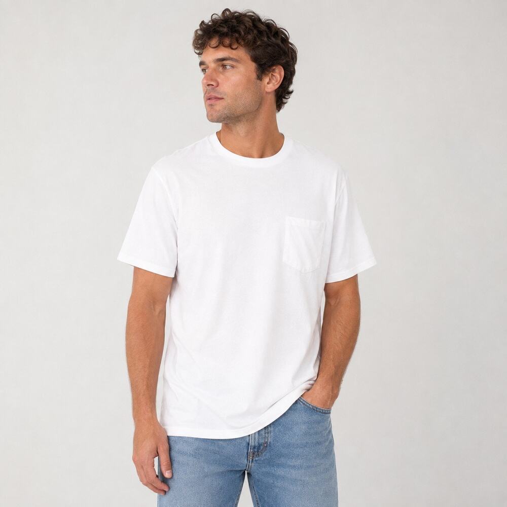 American Giant Men's Short Sleeve Pocket Tee White Size XL NWOT